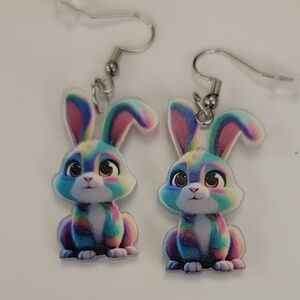 Colorful Bunny Earrings